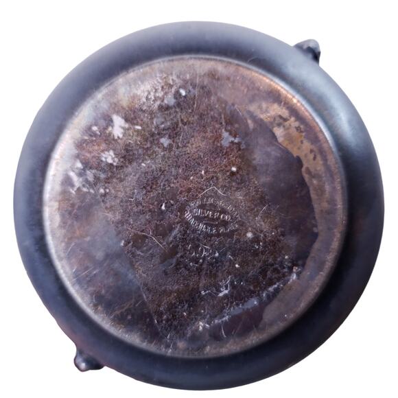 Antique Silverplate Etched Spooner Sugar Creamer 4pc Set Engraved Vintage Decor - Picture 7 of 16